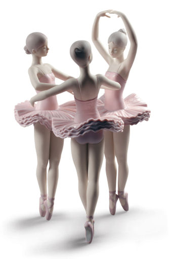 LLADRO OUR BALLET POSE DANCERS FIGURINE #9286