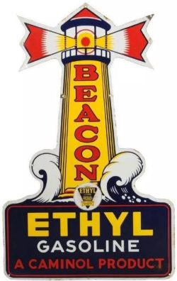 Old Beacon Gasoline Advertising Sign: