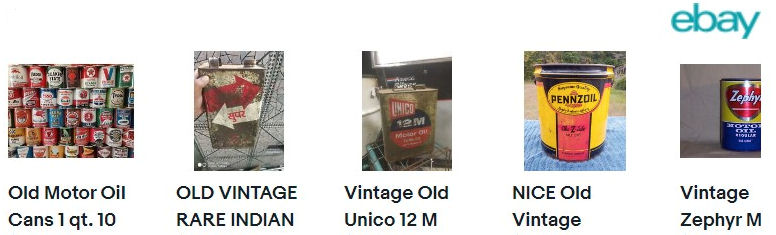 ebay vintage oil cans strip